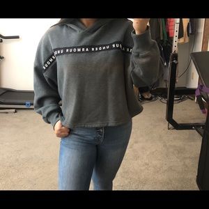 Under Armour Oversized Mesh Cropped Hoodie